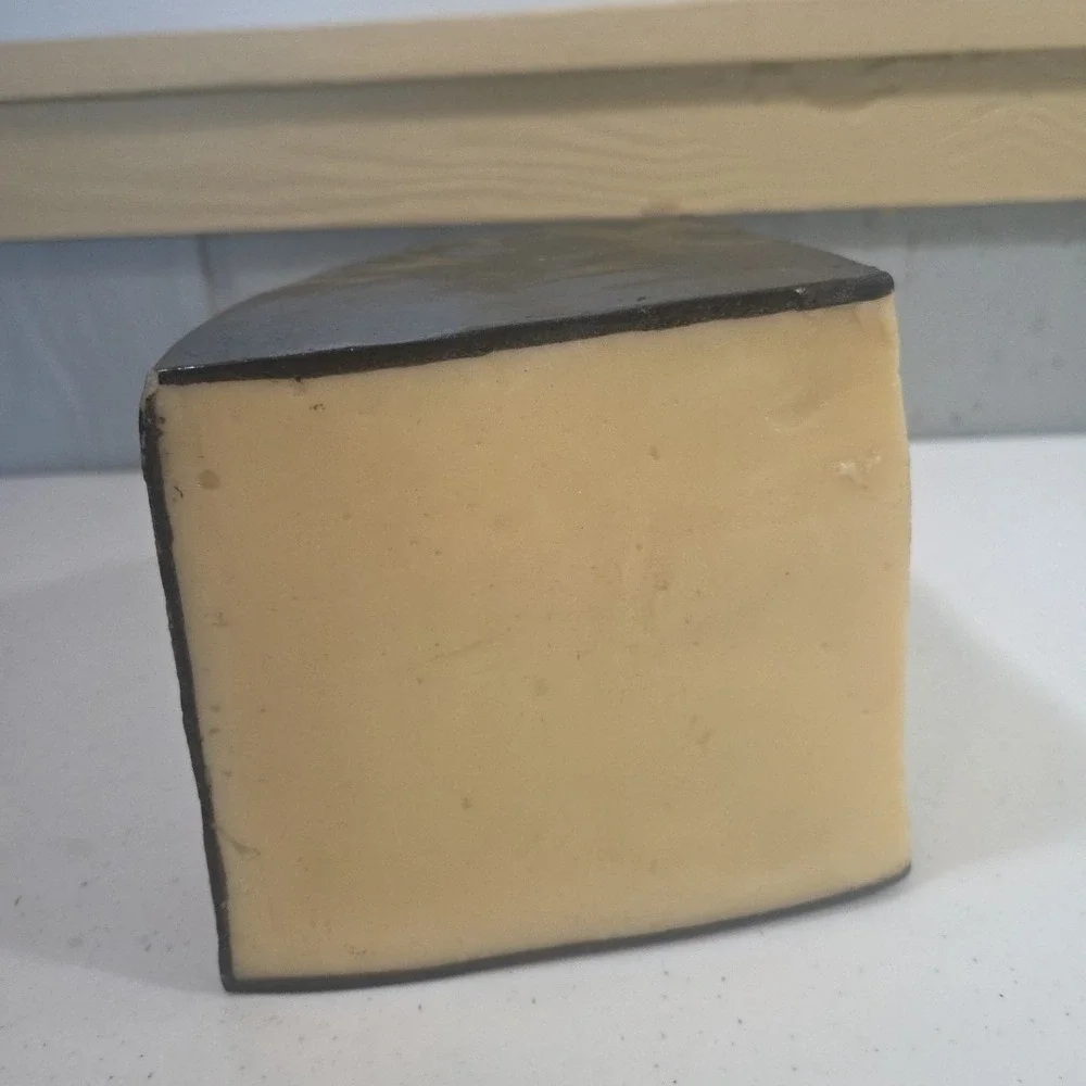 Realistic Faux Fake Wax Cheddar Cheese Wedge Deli Display Stage Movie Prop Toy